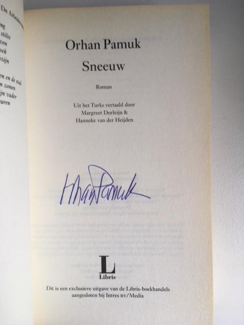 Pamuk, Orhan - Sneeuw (GESIGNEERD, zie foto)