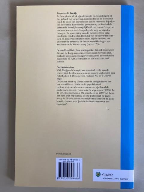 Huijgen, W.G. - Monografieen Privaatrecht Koop en verkoop van onroerende zaken