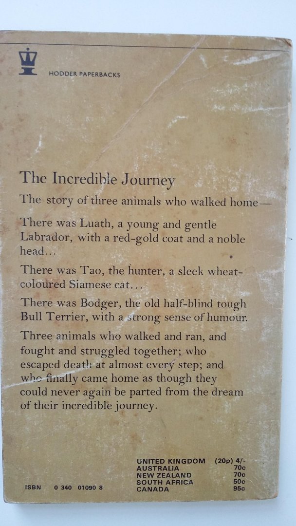 Burnford, Sheila - The incredible Journey