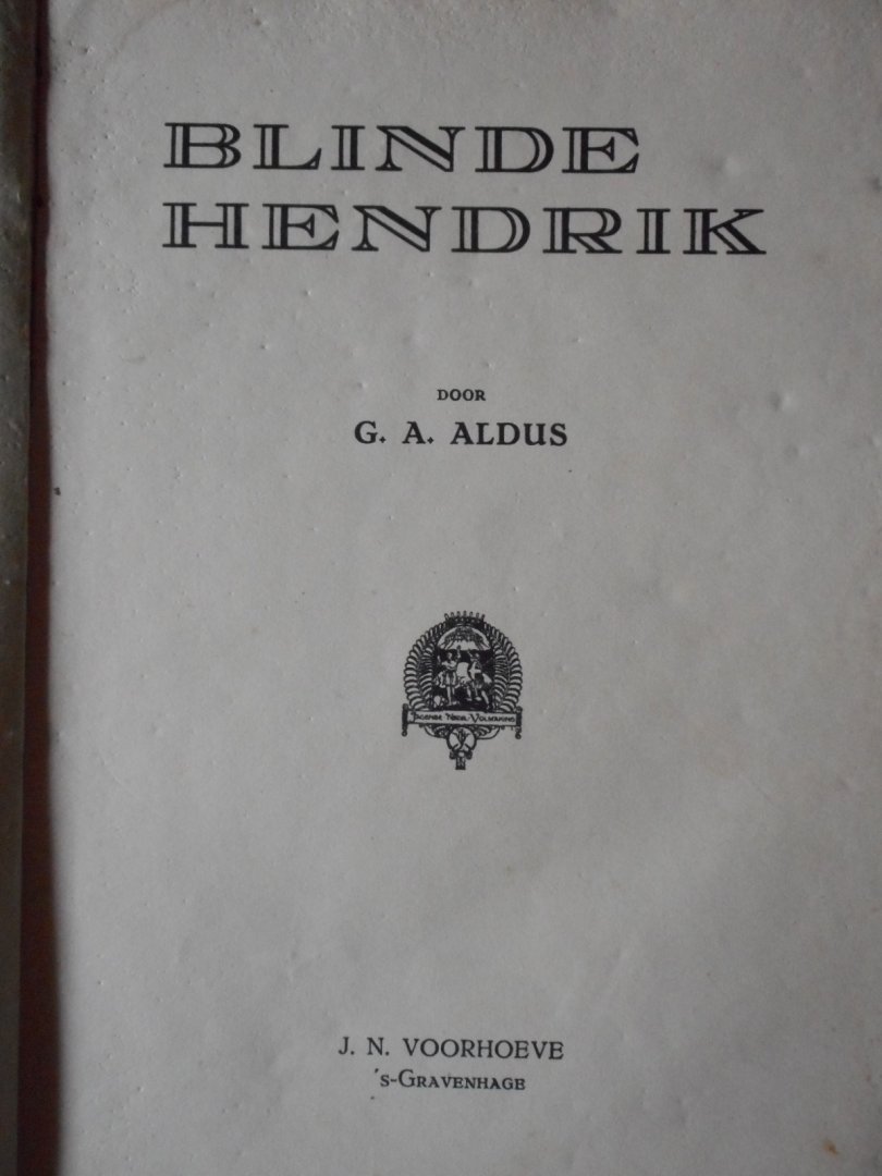 Aldus, G.A. - Blinde Hendrik