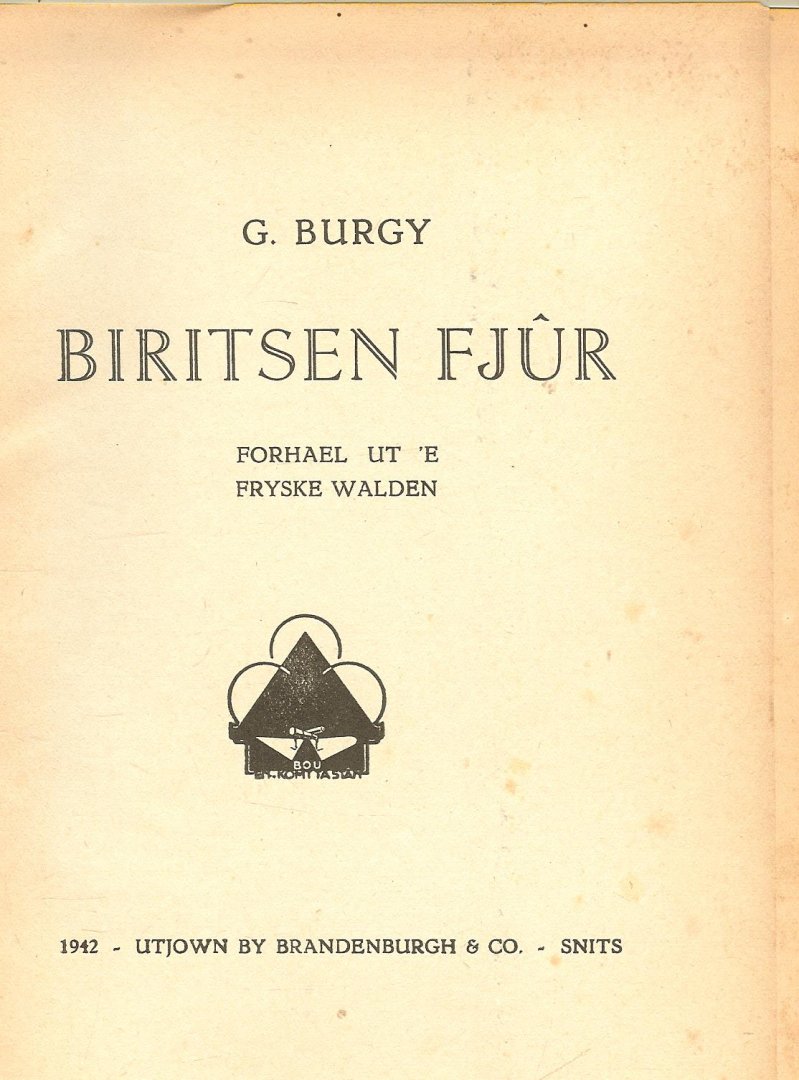 Burgy G. - Biritsen Fjur   Forhael ut 'E Fryske Walden