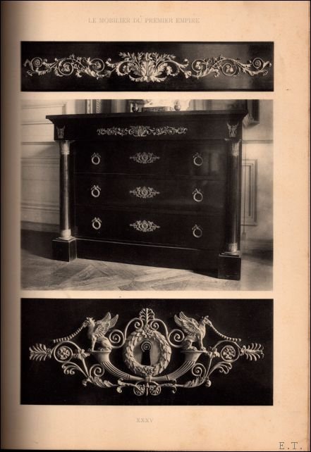 Hessling, Egon - Empire-Mobel  - Mesiterstucke Franzosischer Kunsttischlerei aus der Zeit Napoleons I. -  60 Lichtdrucktafeln mit einleitung und beschreibendem text. Erste Auflage.