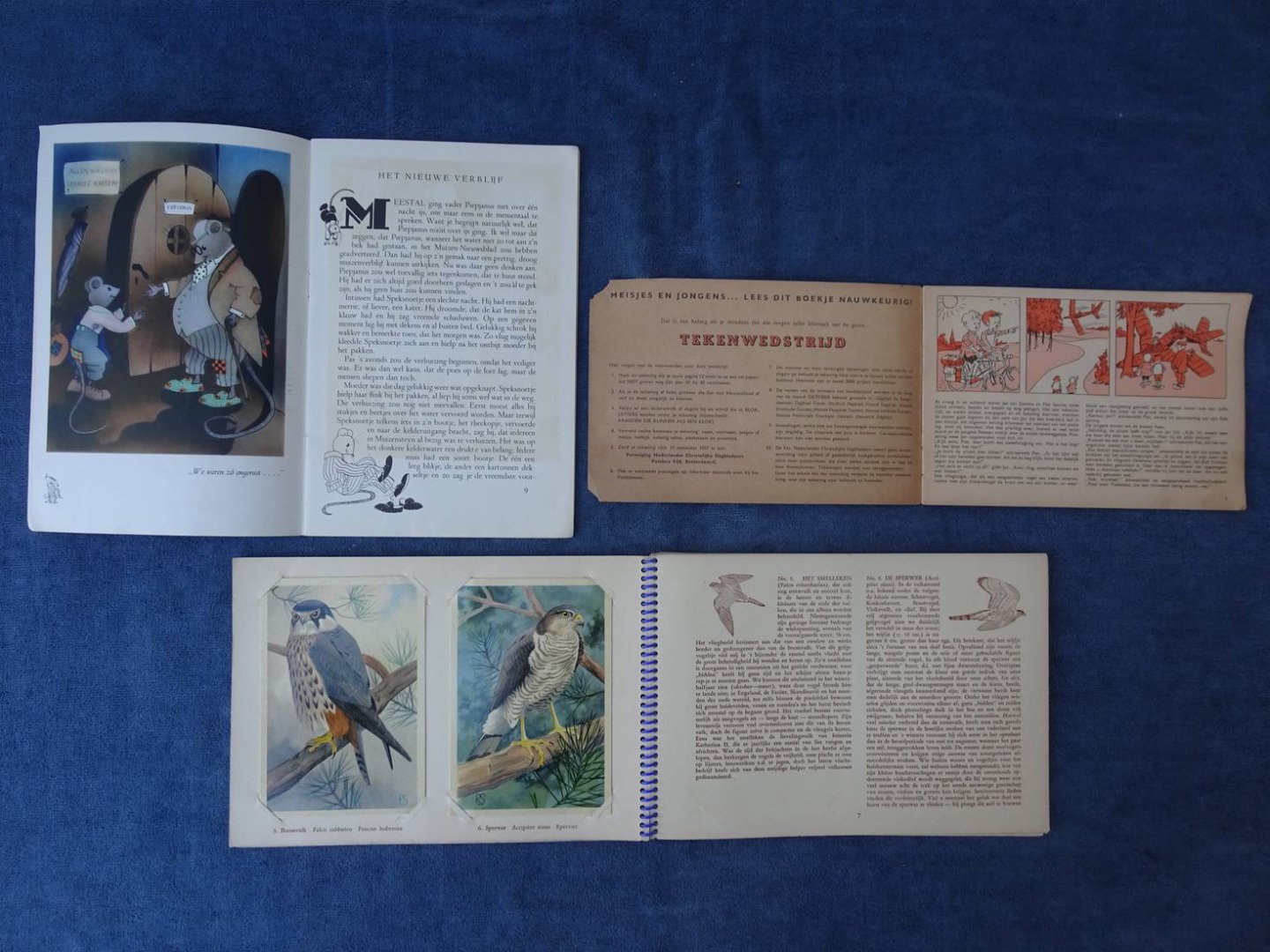 J. Veeninga, A. Overeijnder, Willy Schermelé, A.B. Wigman, Nel Wiebenga e.a.. - 7 Reclameboekjes: Pukkie Planta, Het einde van de Noordpool, Speksnoetjes avonturen, Pieter Sta, Roofvogels, Hoe Jan en Piet in de krant kwamen, Mineke in Muizenland.