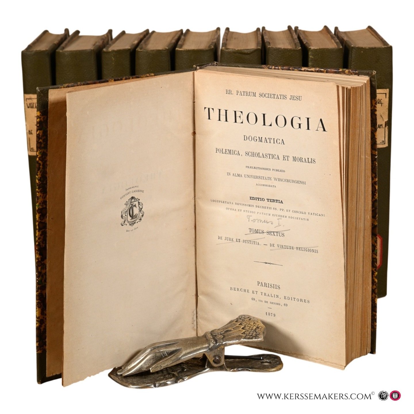 Kilber, Henricus (et al., Patrum Societatis Jesu). - RR. Patrum societatis Jesu Theologia Dogmatica Polemica, Scholastica et Moralis. Praelectionibus Publicis in Alma Universitate Wirceburgensi Accommodata. Editio tertia [10 volumes].