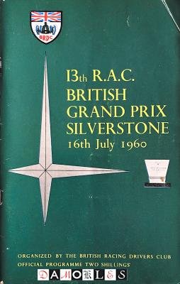  - Raceprogramma: Silverstone R.A.C. British Grand Prix 16th July 1960