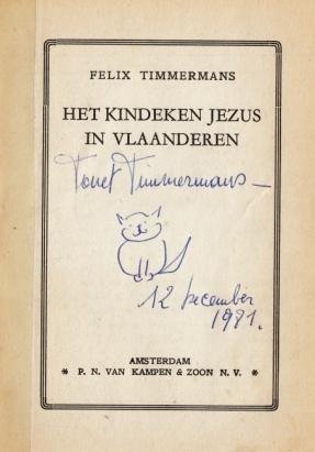 TIMMERMANS, Felix - Het kindeke Jesus in Vlaanderen.