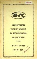 Bernard Moteurs - BM Instructieboek typen 19-39-139-239-29-49-249