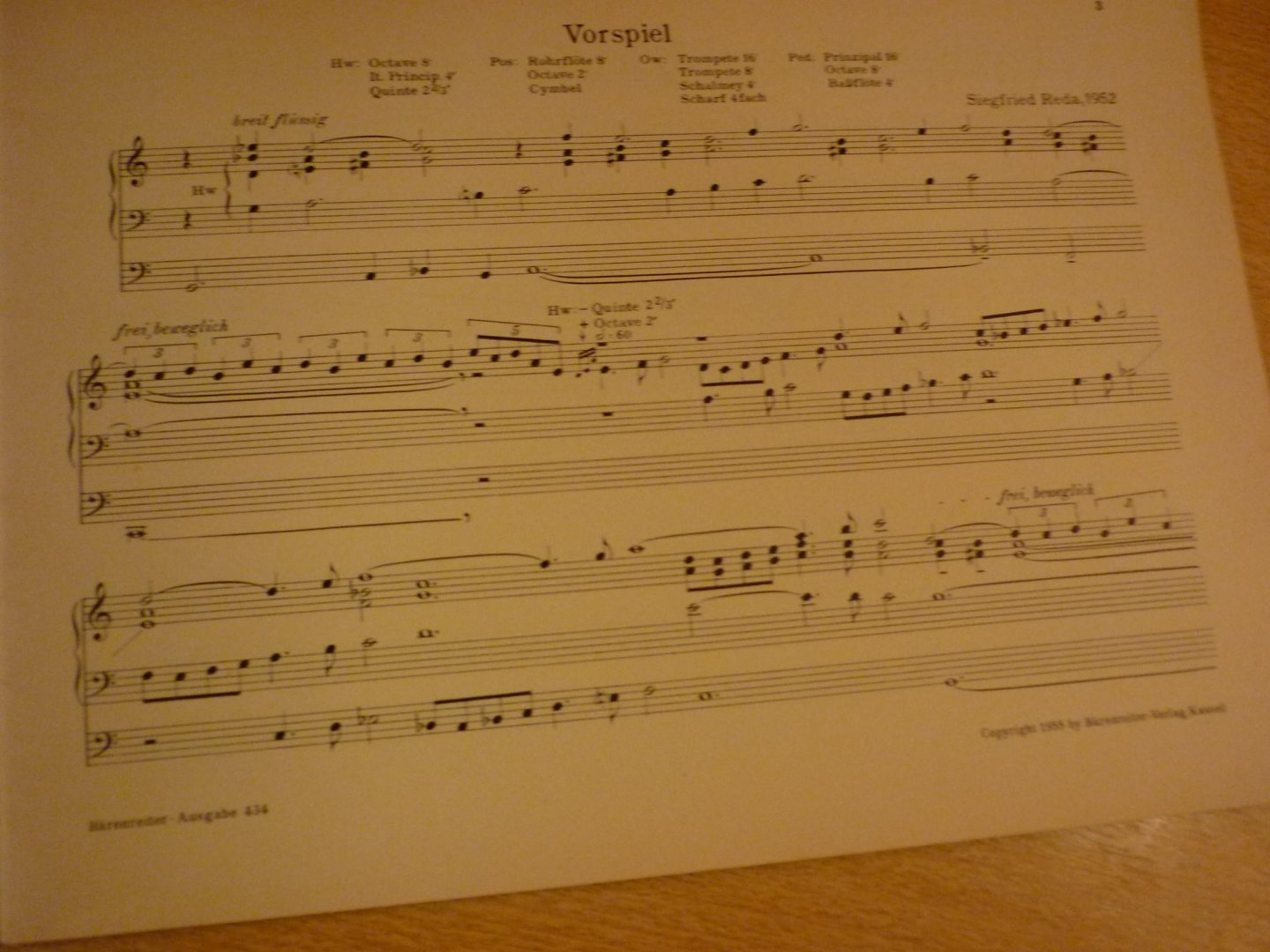 Reda; Siegfried (1916–1968) - Adventspartita "Mit Ernst, o Menschenkinder" (1952); voor Orgel