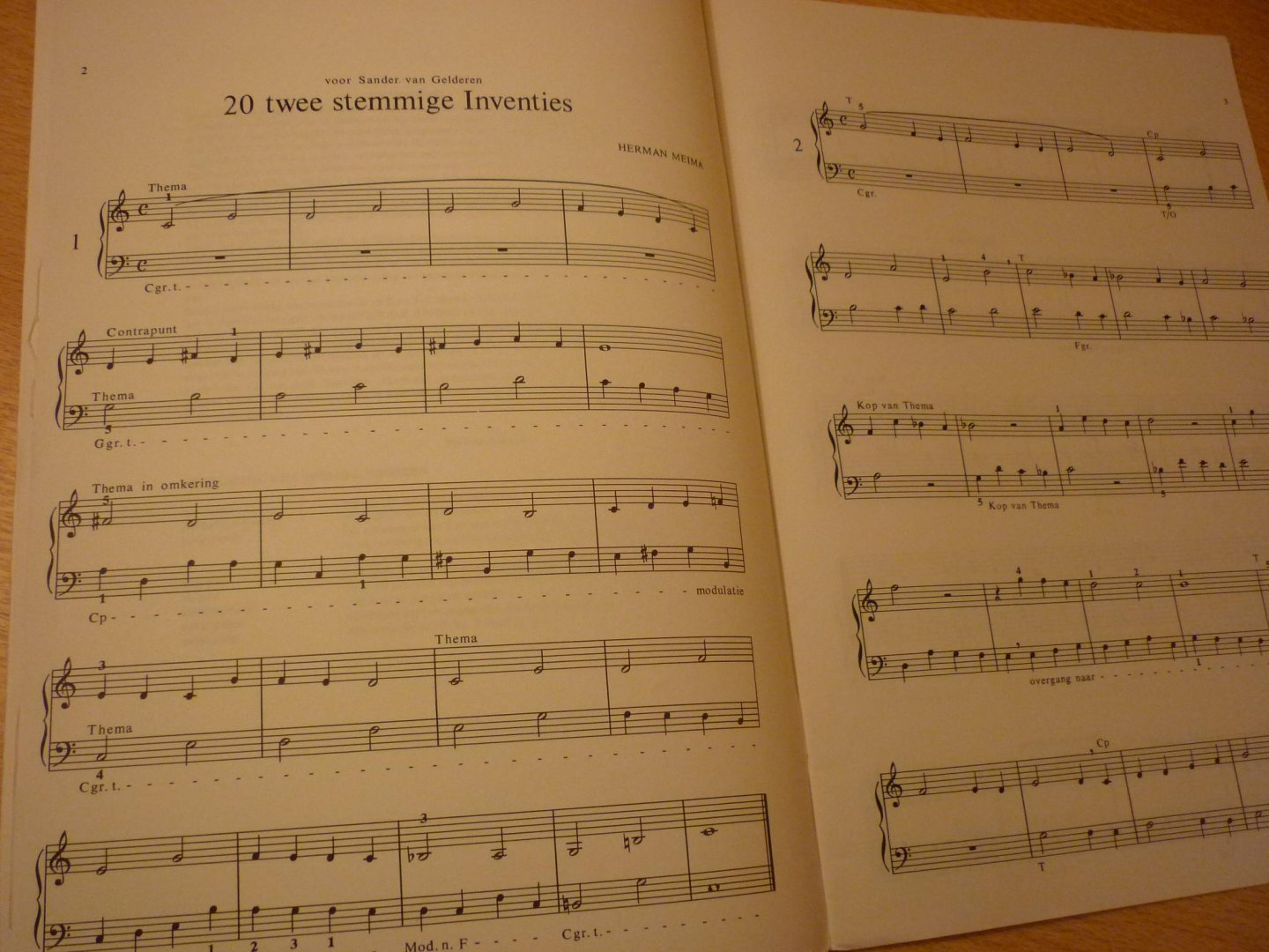 Meima; Herman - 20 tweestemmige inventies voor piano / orgel