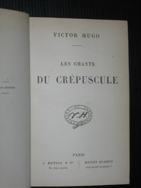 Hugo, Victor - Les chants du crépuscule
