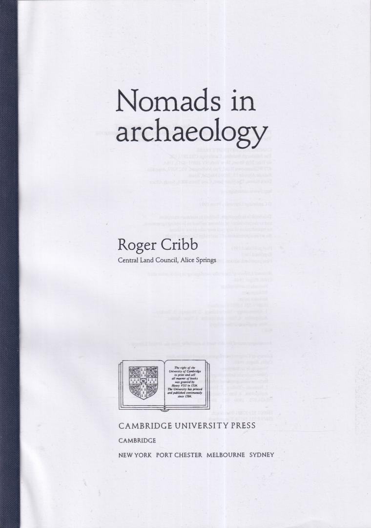 Cribb, Roger - Nomads in Archaeology