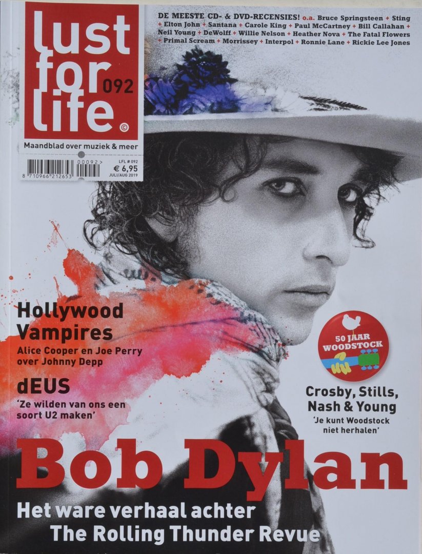 Lust for Life - Lust for Life magazine nr.092 - july/august 2019 - cover Bob Dylan
