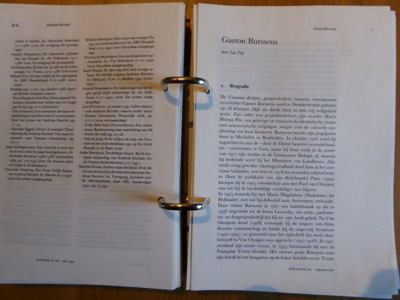 Pay, Luc - Gaston Burssens (uit: Kritisch Literatuur Lexicon)