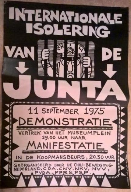 Opland (ps. Rob Wout) - Internationale isolering van de junta 11 september 1975 Demonstratie - Manifestatie