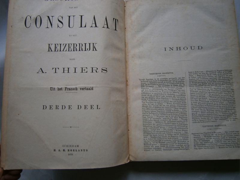 Thiers, A. - Geschiedenis van het consulaat en het Keizerrijk deel 1, 2, 3, 4 (2.21511)