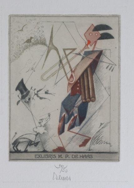 Werner, Josef. - Exlibris voor M.P. de Haas.