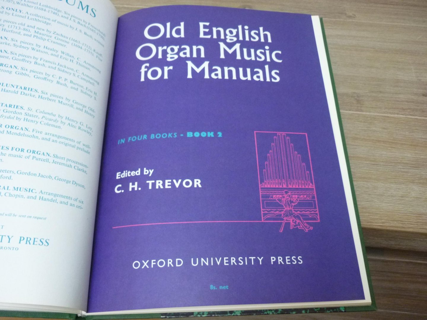 Trevor; C.H. - Old English Organ Music for manuals - Verzamelalbum bevat: Book I; Book II; Book III en Book IV