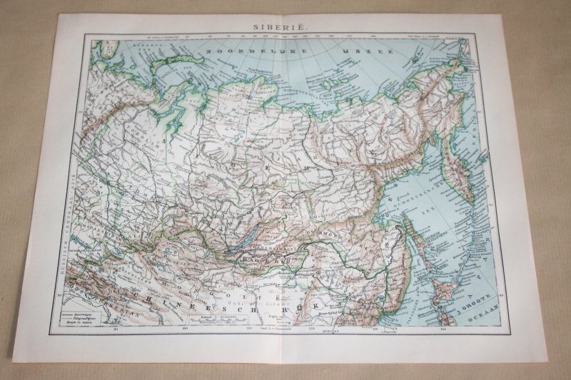  - Oude kaart - Siberië - circa 1905