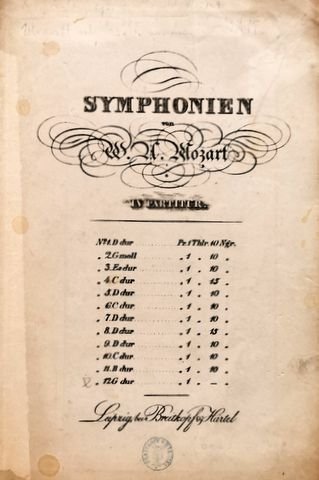 Mozart, W.A.: - [K 110] Symphonien von W.A. Mozart. In Partitur. No. 12. G dur