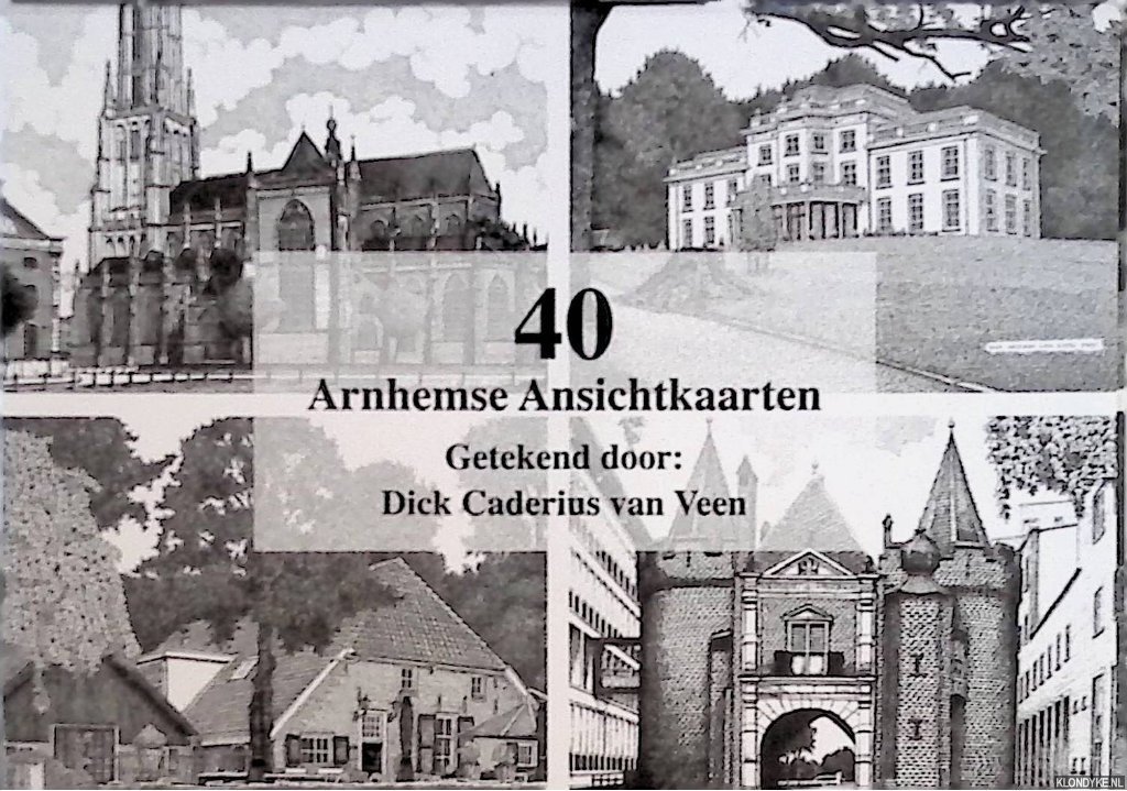 Veen, Dick Caderius van (getekend door) - 40 Arnhemse ansichtkaarten