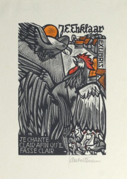 Battermann, Jan. - Exlibris voor J.E. Enklaar.