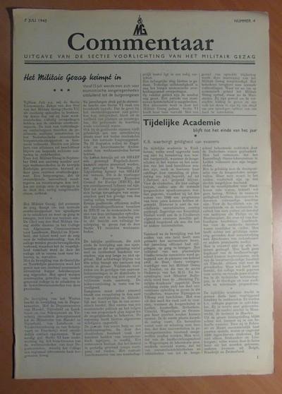 Militair Gezag. - Commentaar. 7 juli 1945 nummer 4