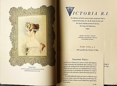 VICTORIA, QUEEN - Victoria R.I. A Collection of Books, Manuscripts, Autograph Letters, Original Drawings, etc., by the Lady Herself and her Loyal Subjects, Produced During her Long and Illustrious Reign. (Compleet in drie delen).