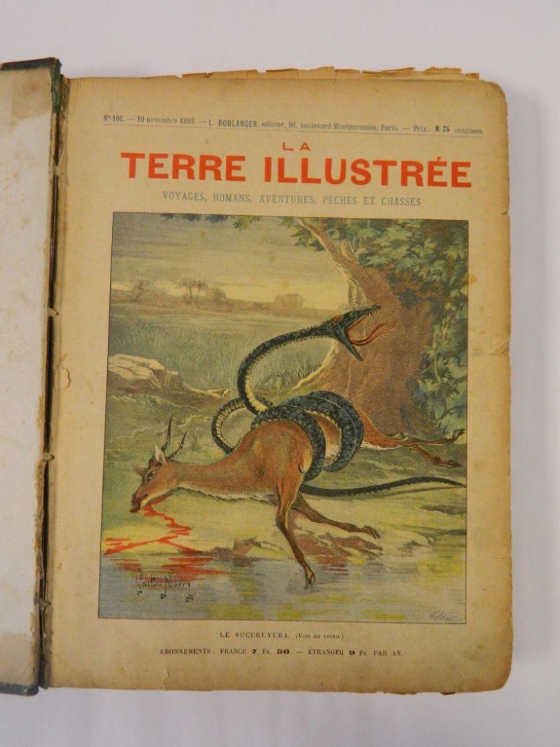 Boulanger, L. - La terre illustrée 1892/1893 n0. 106 t/m 156 Voyages, romans, aventures, pêches et chasses