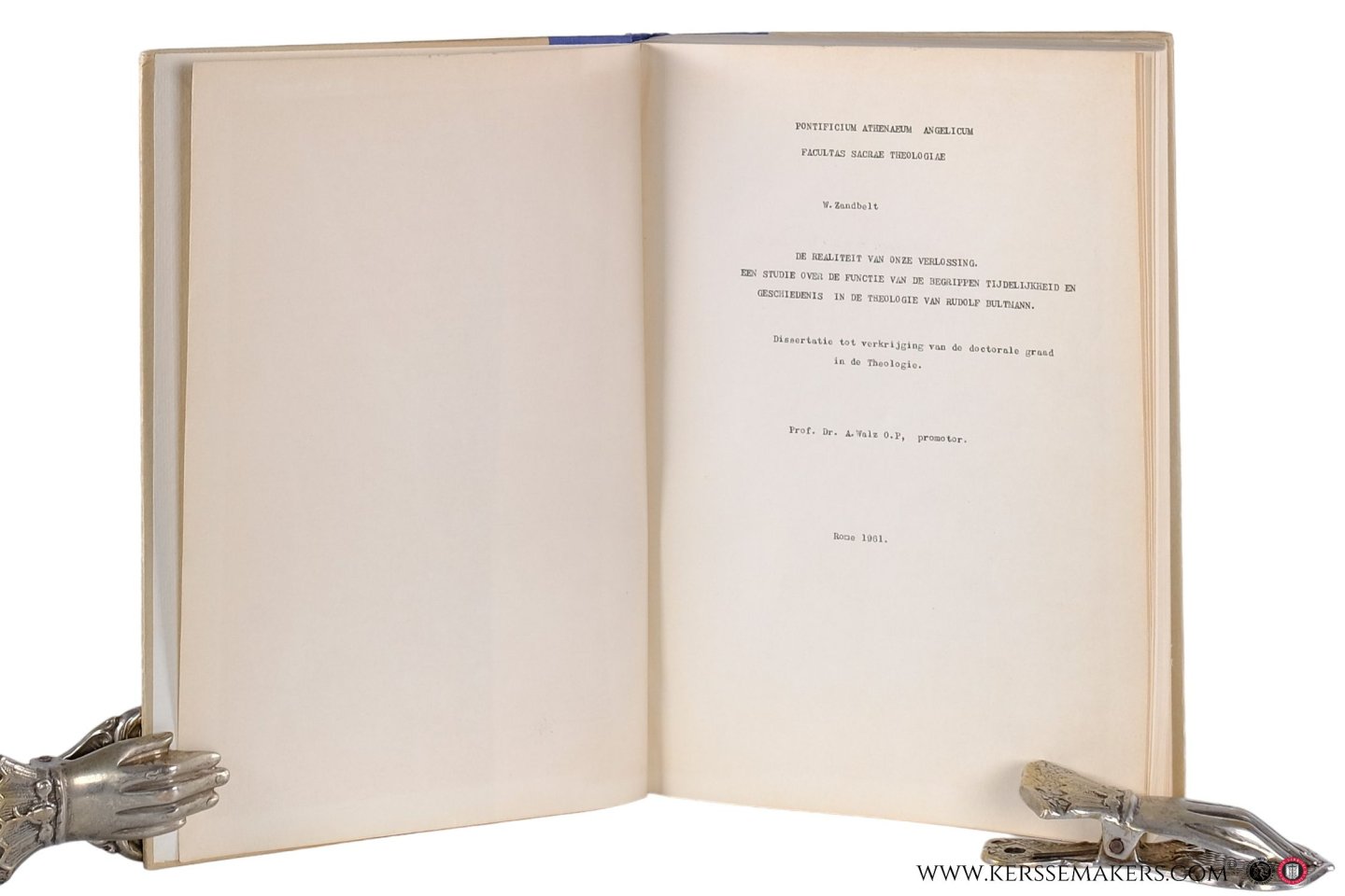 Zandbelt, W. - De realiteit van onze verlossing : een studie over de functie van de begrippen tijdelijkheid en geschiedenis in de theologie van Rudolf Bultmann [ Dissertatie / Thesis ].