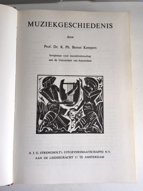 Kempers, Bernet Prof. Dr. K. Ph. - Muziekgeschiedenis