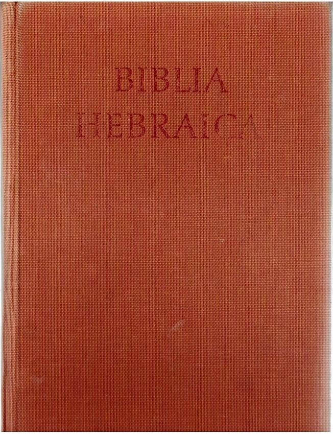 KITTEL  RUDOLF - BIBLE HEBRAICA