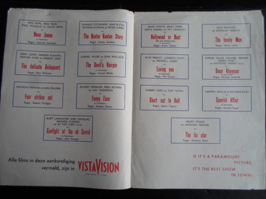  - Paramount Pictures Produktie Aankondiging 1957-1958