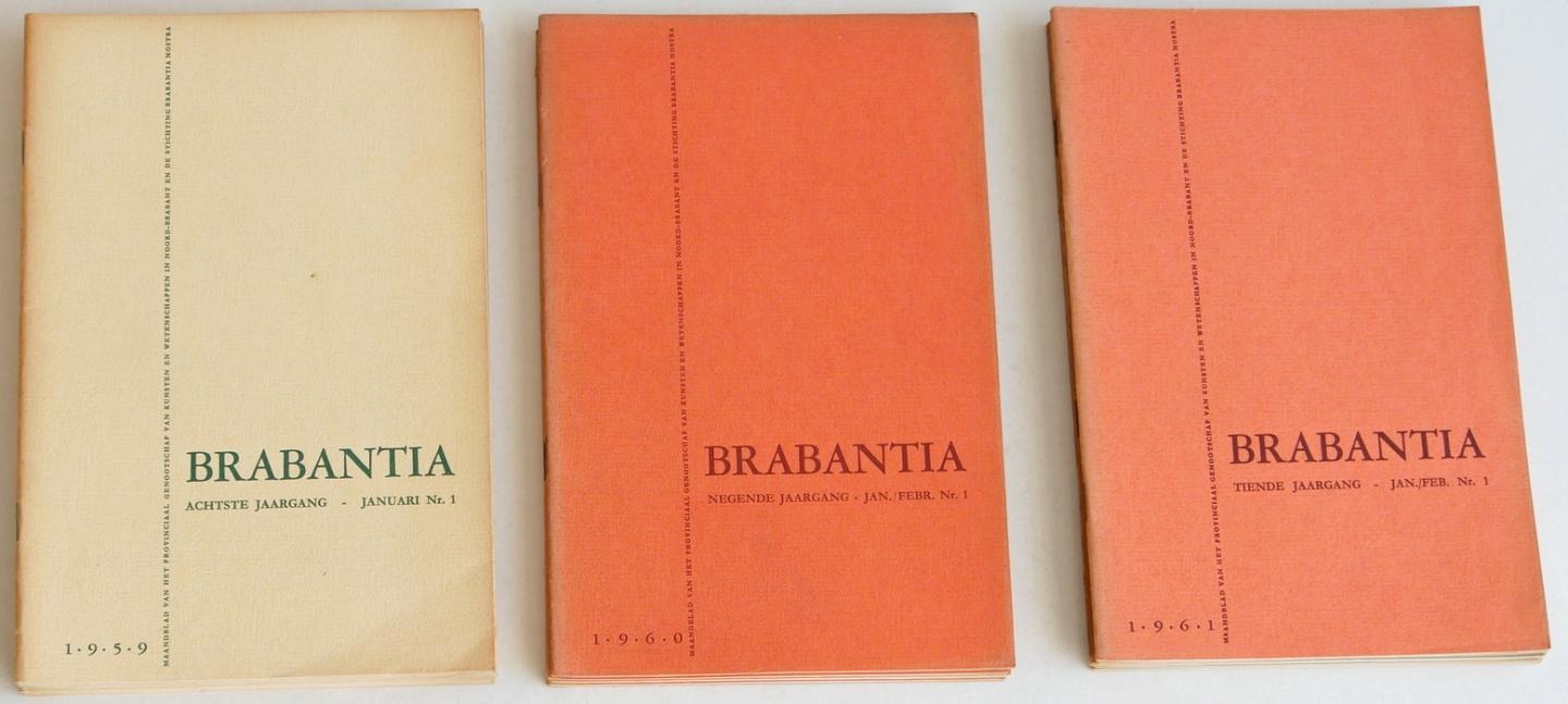 Diverse auteurs - Brabantia, vijfde t/m twaalfde jaargang (1956 t/m 1963), 4 ontbrekende nrs