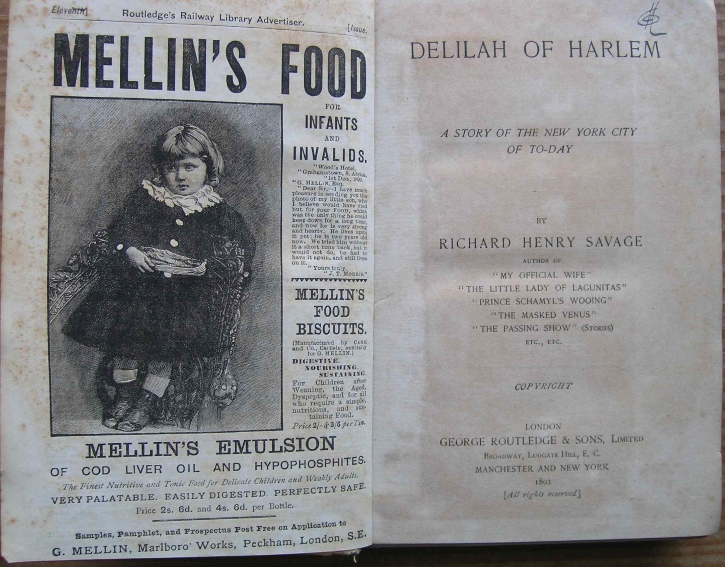 Savage,  Richard Henry - Delilah of Harlem - A Story of the New York City of To-day