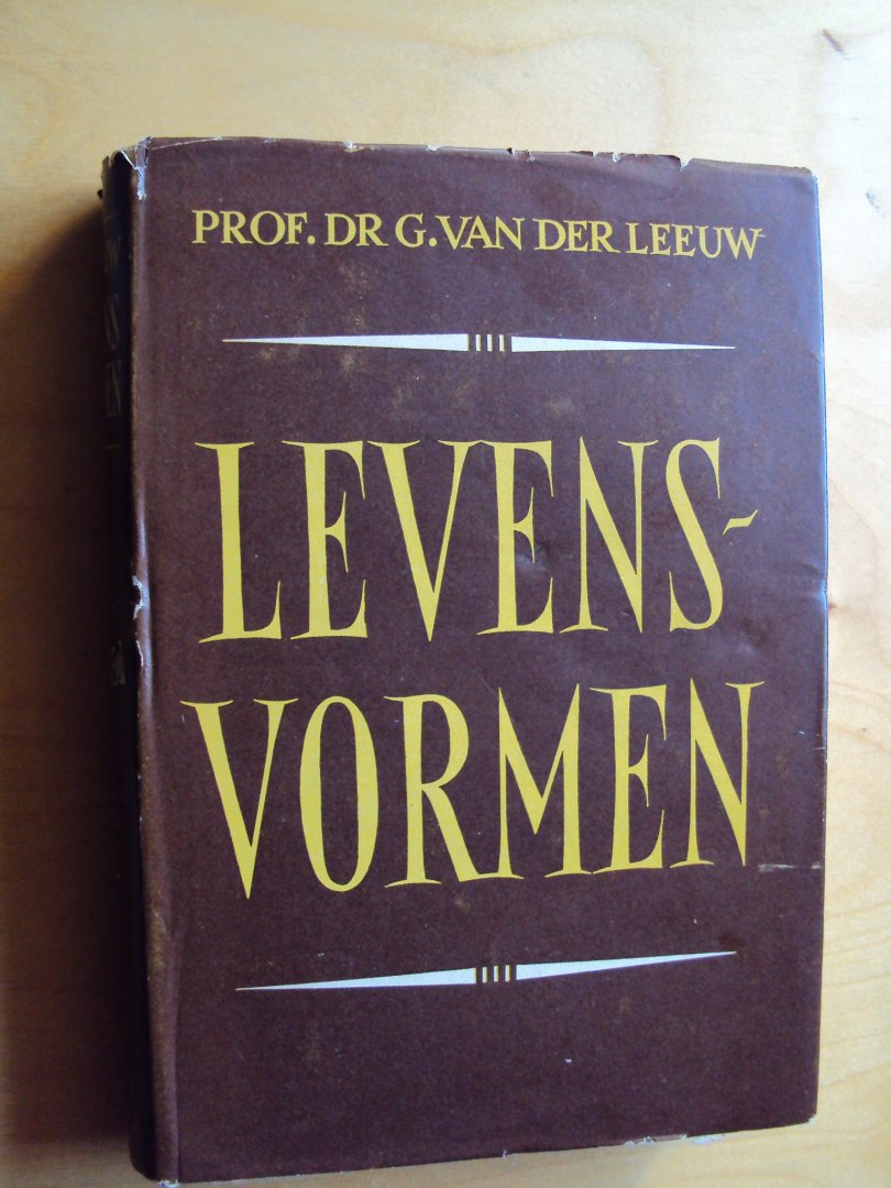 Leeuw, G. van der - Levensvormen