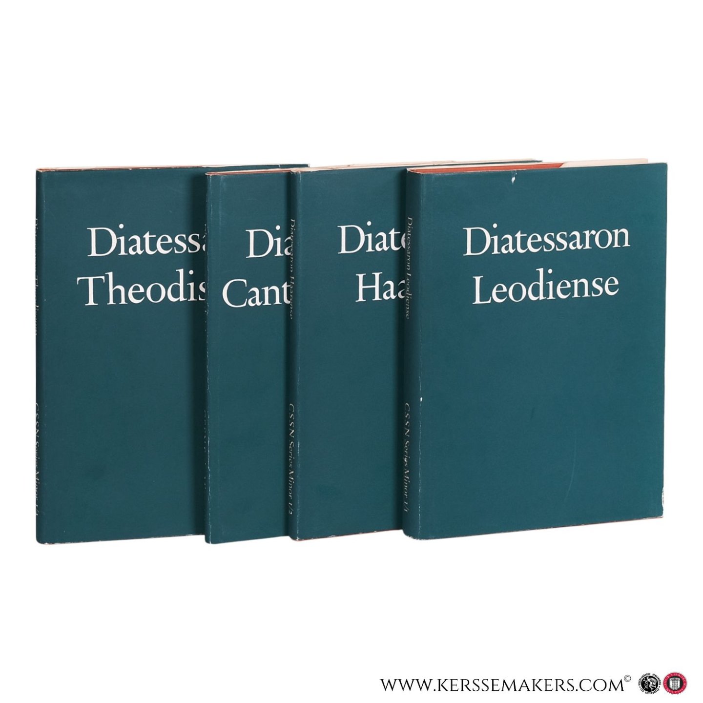 Bruin, C.C. de / Gerhardt, Christoph. - Diatessaron Leodiense / Het Luikse Diatessaron, Diatessaron Haarense / Het Haarense Diatessaron, Diatessaron Cantabrigiens / Het Diatessaron van Cambridge, Diatessaron Theodiscum / Das Leben Jesu [ 4 volumes ].