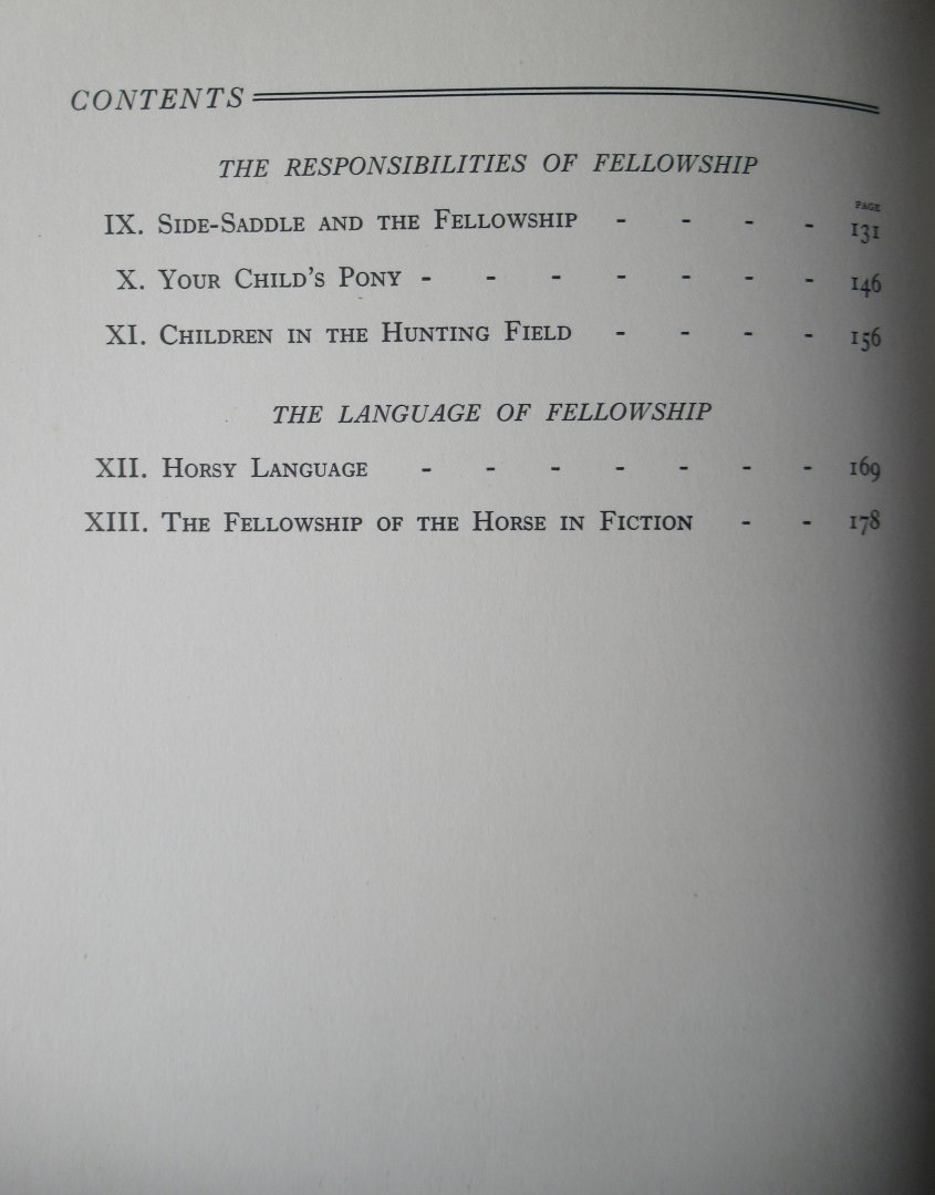 Goldschmidt, S.G. Lieut Col. - The Fellowship of the horse