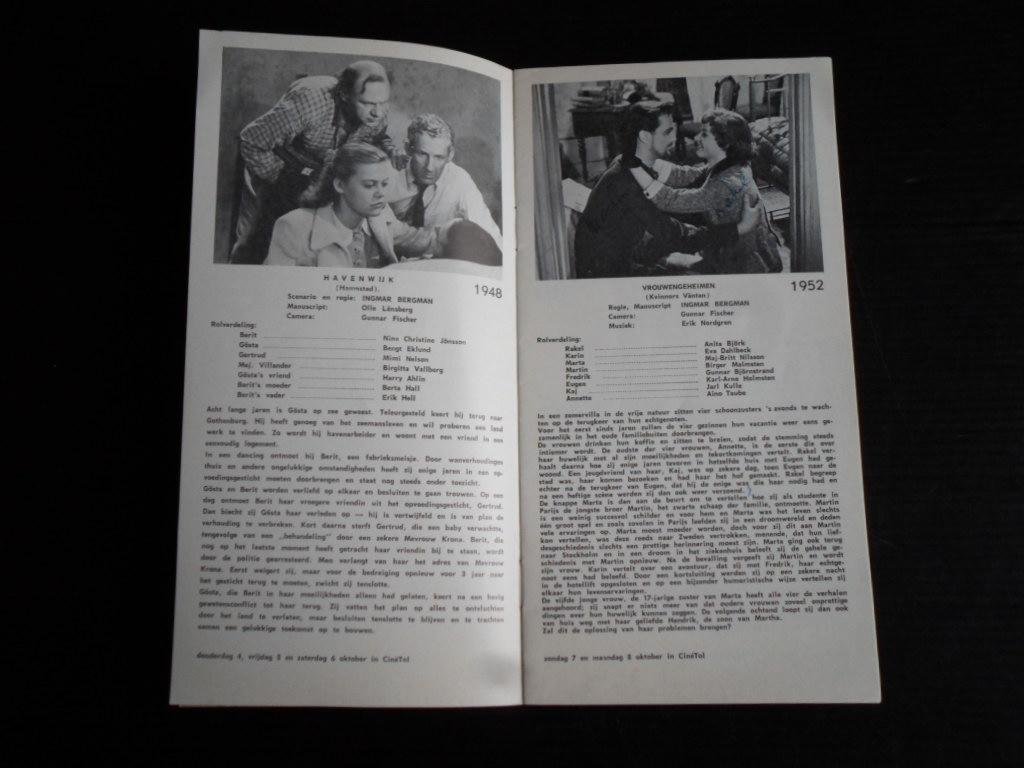  - Cinétol presenteert Ingmar Bergman, brochure