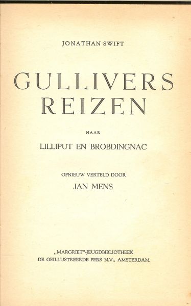 Swift, Jonathan en Jan Mens - Gullivers reizen naar Lilliput en Brobdingnac