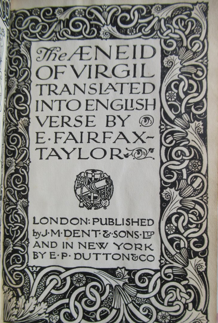 Virgilius - The aeneid of Virgil. Vertaald in het engels door A. Fairfax Taylor
