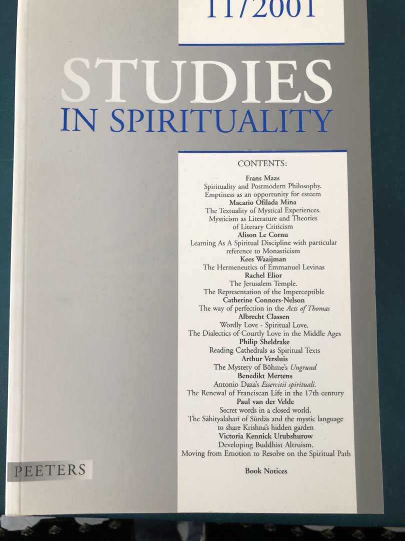Waaijman, De Keyzer, Sullivan, Le Cornu en vele anderen - Studies in Spirituality deel I / 1991 - 11/2001
