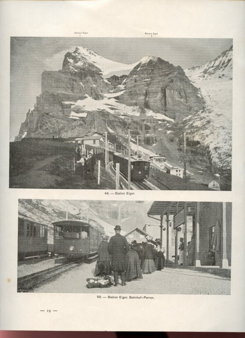 -- - Die Jungfrau und Jungfraubahn. 92 Illustrationen. Lauterbrunnen, Wengen, Wengernalp, Kleine-Scheidegg und Jungfraubahn