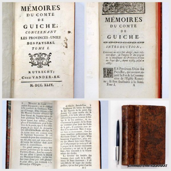 GUICHE, COMTE DE [GRAMONT, ARMAND DE], - Mémoires du Comte de Guiche concernant les Provinces-Unies des Pays-Bas [1665-1672].
