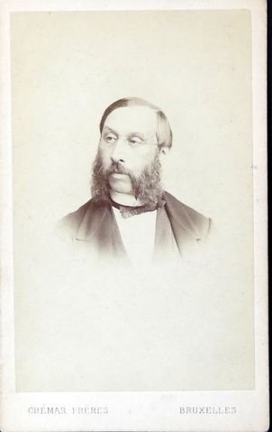 Elewyck, Xavier van: - [Carte-de-visite Fotografie] Brustbild en face