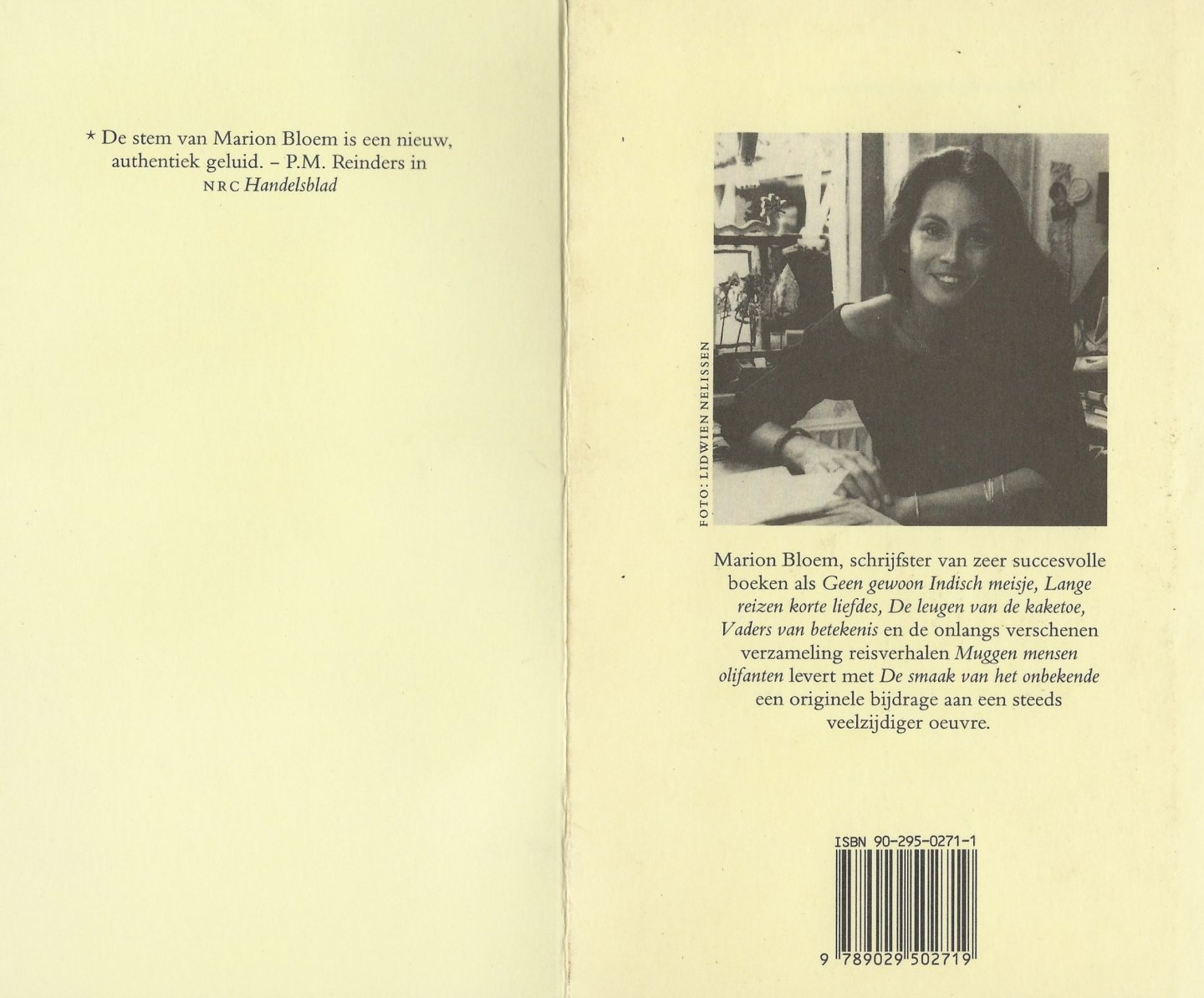 Bloem, Marion [Omslagillustratie  Foto Lidwien Nelissen  Omslagontwerp Nico Richter - De smaak van het onbekende [Novelle ]