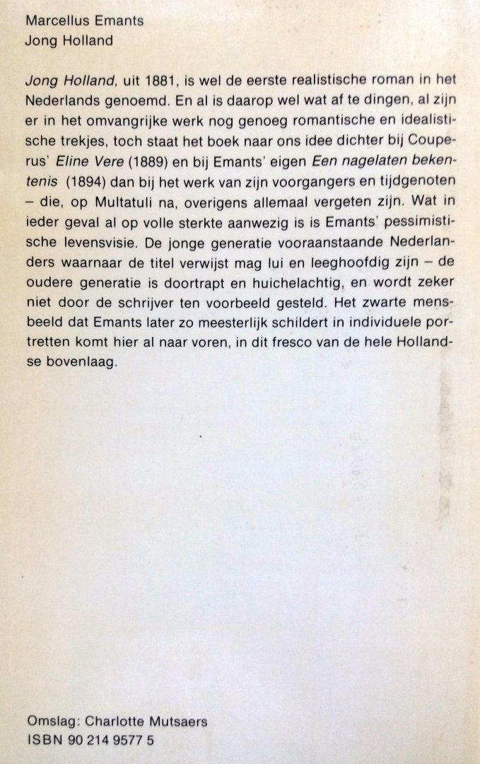 Emants, Marcellus - Jong Holland (Ex.1)