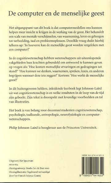 Johnson-Laird, Philip - De computer en de menselijke geest. Een inleiding in de cognitiewetenschap.