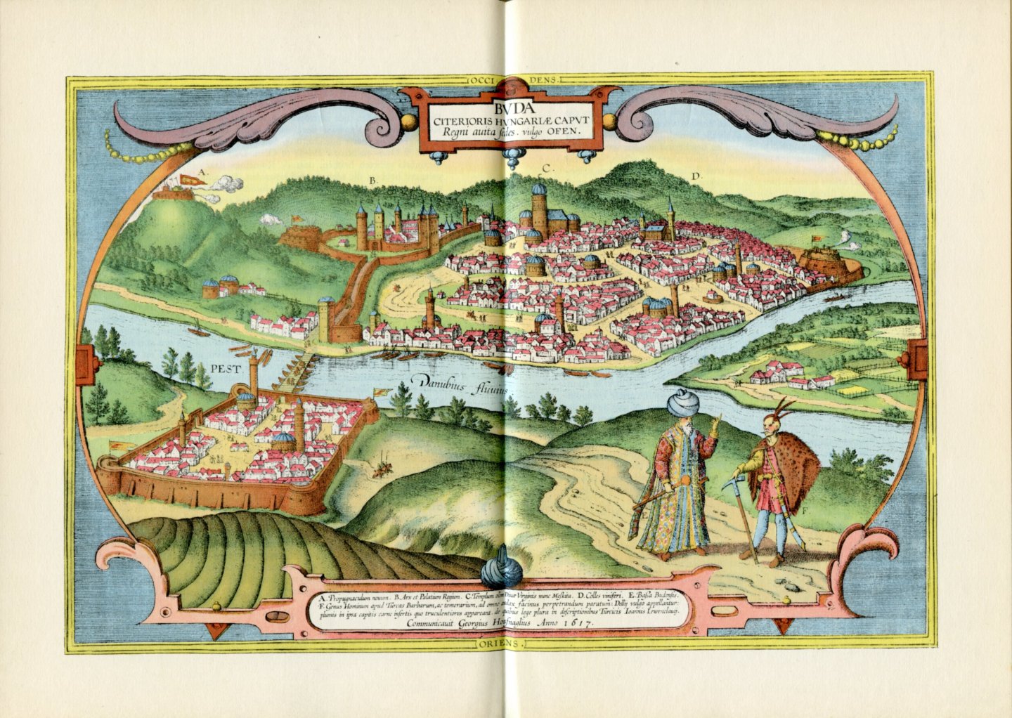 Braun, Georg/ Hogenberg, Frans - Oude Europese stadsgezichten. 24 gekleurde prenten. Vert.: J.M. Palm