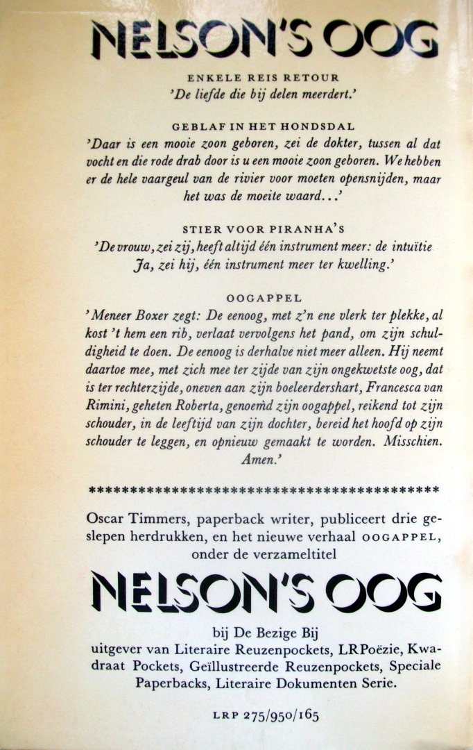 Timmers, Oscar - Nelson's oog (Ex.1)