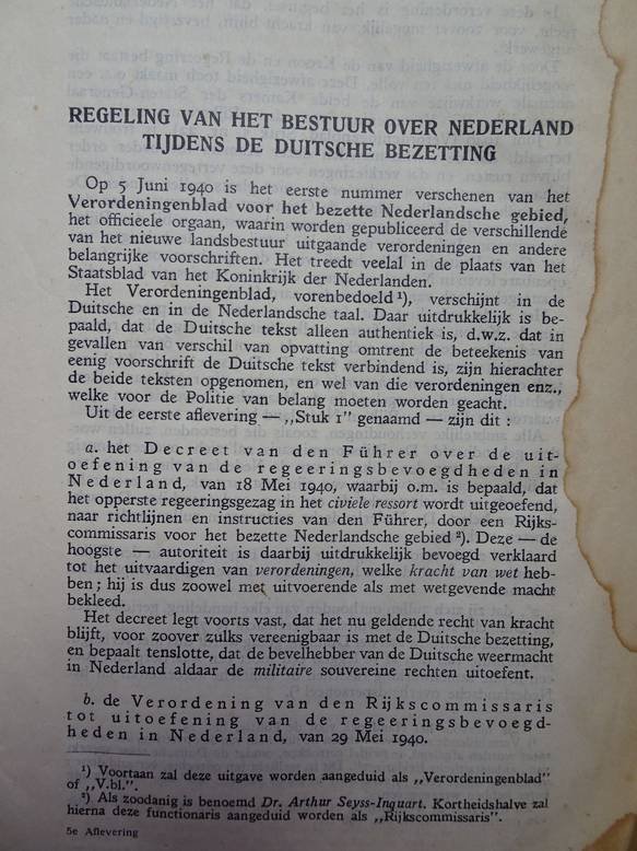 Schreuder, W.H.. - Wetgeving voor het bezette Nederlandsche gebied.